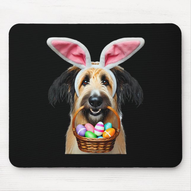 Cute Bunny Ears Berger Picard Dog Easter Egg Hunt  Mouse Pad (Front)