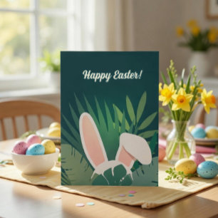 Cute Bunny Ears Easter Thank You Card