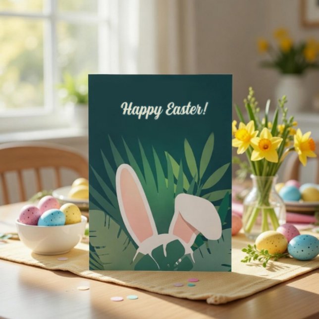 Cute Bunny Ears Easter Thank You Card (Creator Uploaded)