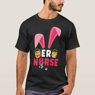 Cute Bunny Ears Er Nurse Eggs Happy Easter Day Wom T-Shirt