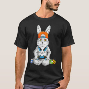 Cute Bunny Egg  Boys Girls Kids Gamer Happy Easter T-Shirt