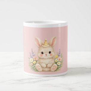 Cute Bunny European Cottage Garden  Large Coffee Mug