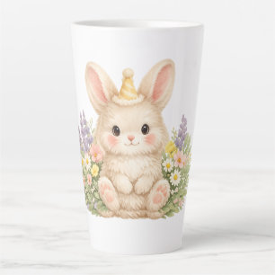 Cute Bunny European Cottage Garden Latte Mug