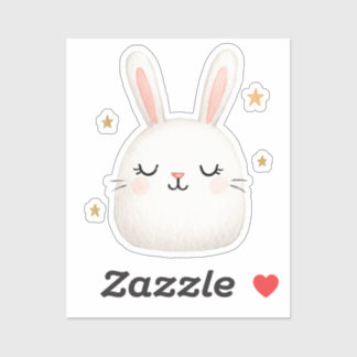 Cute Bunny Face – Adorable White Rabbit Set