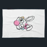 Cute Bunny Face Bubblegum Glasses Pink Coquette Bo Kitchen Towel<br><div class="desc">Cute Bunny Face Bubblegum Glasses Pink Coquette Bow Easter T-Shirt</div>