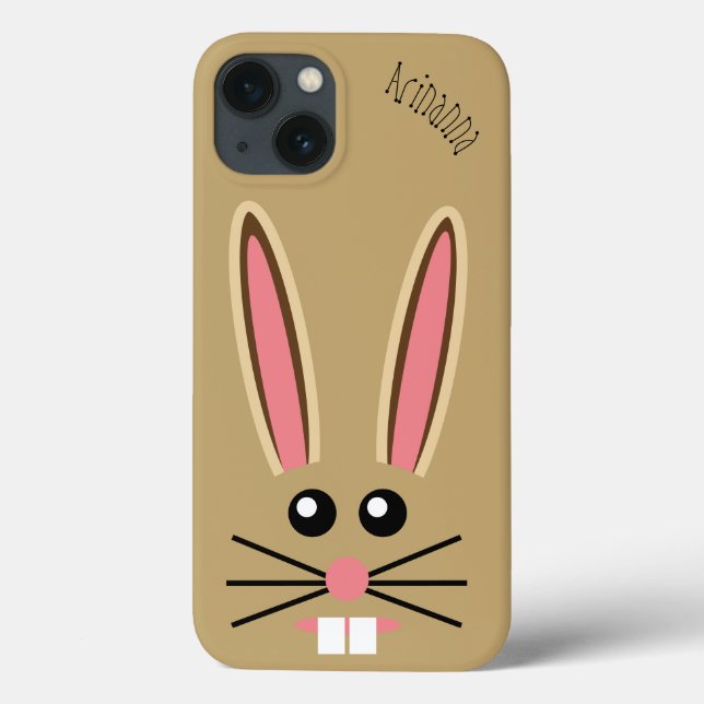 Cute Bunny Face Customizable Case-Mate iPhone Case (Back)