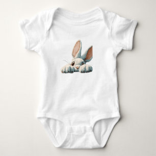 Cute Bunny Face Kawaii Rabbit Design Baby Bodysuit