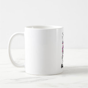 Cute Bunny Face Nurse Tie Dye Glasses Easter Day Coffee Mug