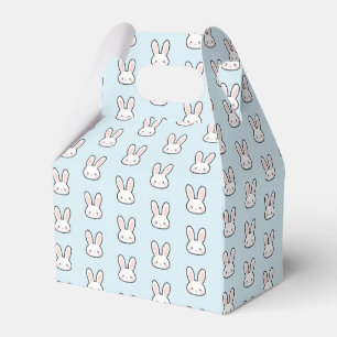 Cute Bunny Face Rabbit Pattern Favor Box