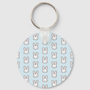 Cute Bunny Face Rabbit Pattern Keychain
