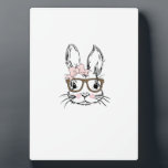 Cute Bunny Face Shirt Leopard Print Glasses EASTER Plaque<br><div class="desc">Cute Bunny Face Shirt Leopard Print Glasses EASTER Gift Sweatshirt</div>