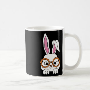 Cute Bunny Face Tie Dye Gles Easter Day Coffee Mug