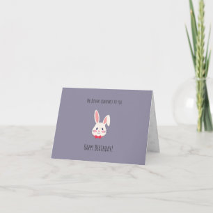 cute bunny Folded Birthday Card Card for kids