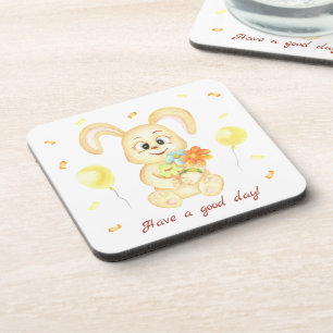 Cute Bunny for a positive mood Coaster