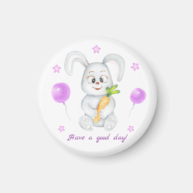 Cute Bunny for a positive mood  Magnet (Front)