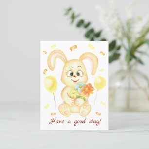 Cute Bunny for a positive mood Poster Postcard