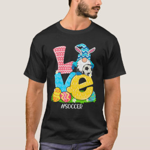 Cute Bunny Funny Sporty Easter Rabbit Soccer Eggs T-Shirt