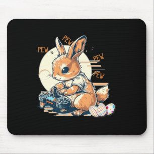 Cute Bunny Gaming Kids Boys Girls Anime Video Game Mouse Pad