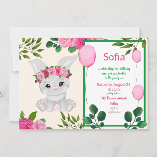 Cute bunny girl  save the date