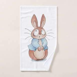 Cute bunny hand towel