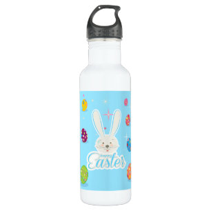 Cute Bunny Happy Easter Eggs Hunt Party Spring 710 Ml Water Bottle