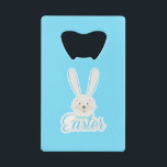 Cute Bunny Happy Easter Eggs Hunt Party Spring Credit Card Bottle Opener<br><div class="desc">Cute Bunny Happy Easter Eggs Hunt Party Spring Trendy Design Trendy Design. Easter Kids Event, Birthday, Easter Brunch Decoration. Cute Rabbit Cartoon Illustration. Beautiful Gift and Present. Home > Kitchen & Dining > Barware & Bar Tools > Bar & Wine Accessories > Bottle Openers Baby Shower Wedding day Birthday Party...</div>