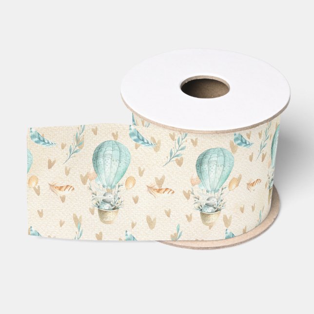 Cute bunny Happy Easter Grosgrain Ribbon (Spool)