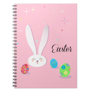 CUTE BUNNY HAPPY EASTER HOLIDAY PARTY Trendy Notebook