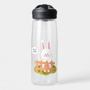 Cute Bunny "Hello There!" Water Bottle