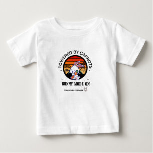 Cute Bunny Hugging Carrot Retro Sunset T-Shirt 