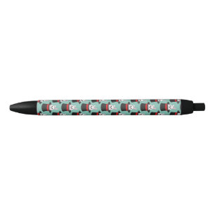 Cute Bunny in Wizard Hat Pattern Black Ink Pen