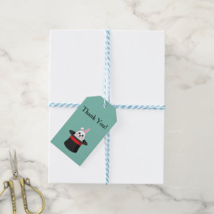 Cute Bunny in Wizard Hat Personalize Gift Tags