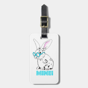 Cute bunny - It mines! Luggage Tag