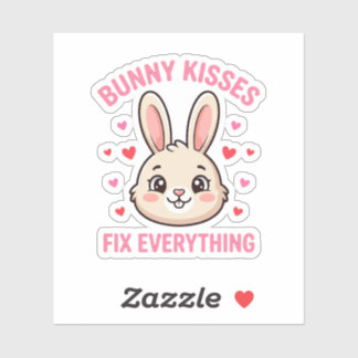 Cute Bunny Kisses Fix Everything Rabbit Lover