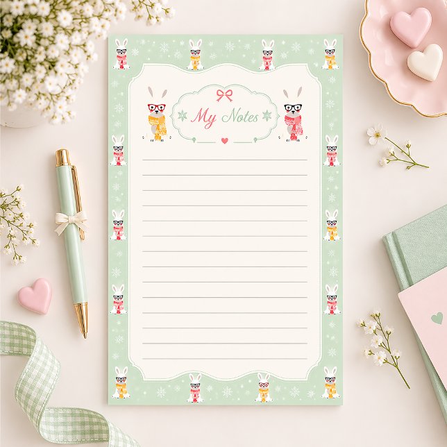 Cute Bunny Lined Stationery Paper (Creator Uploaded)