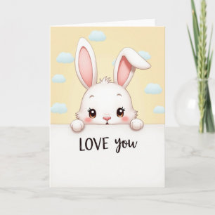 Cute Bunny Love Greeting Card