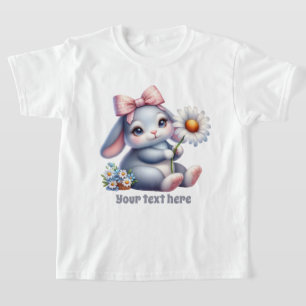 Cute bunny lovers customizable girls T-Shirt