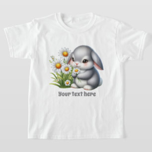 Cute bunny lovers customizable girls T-Shirt