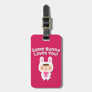 Cute Bunny Loves You Love Confession Luggage Tag