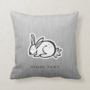 Cute Bunny; Meta-look Throw Pillow