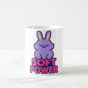 Cute Bunny Minimal Neon Design Coffee Mug