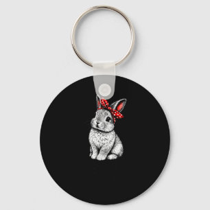 Cute bunny mom mama rabbit happy easter day women keychain