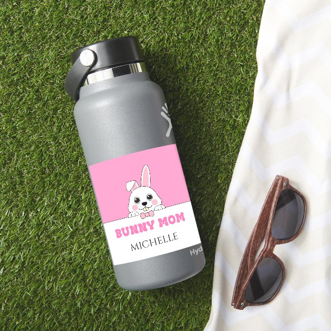 Cute Bunny Mom Pink Personalized (HydroFlask Insitu)