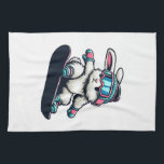 Cute Bunny Performing Snowboarding Trick Kids East Kitchen Towel<br><div class="desc">Cute Bunny Performing Snowboarding Trick Kids Easter T-Shirt</div>