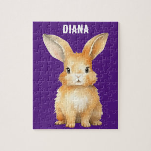 Cute Bunny Personalized Jigsaw Puzzle
