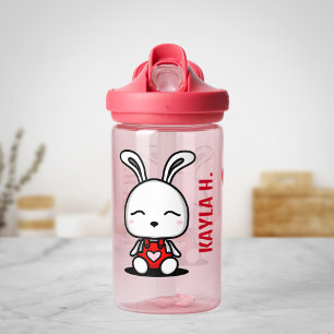 Cute Bunny Personalized Water Bottle for Girl
