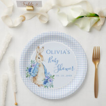 Cute Bunny Peter Rabbit Watercolor Baby Shower