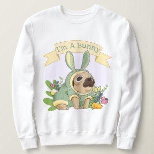 Cute Bunny Pug Sweatshirt