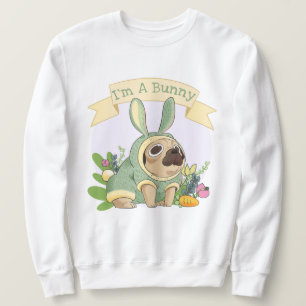 Cute Bunny Pug Sweatshirt