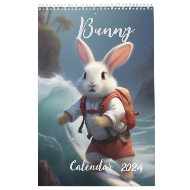 Cute Bunny Rabbit 2024 Calendar (Cover)